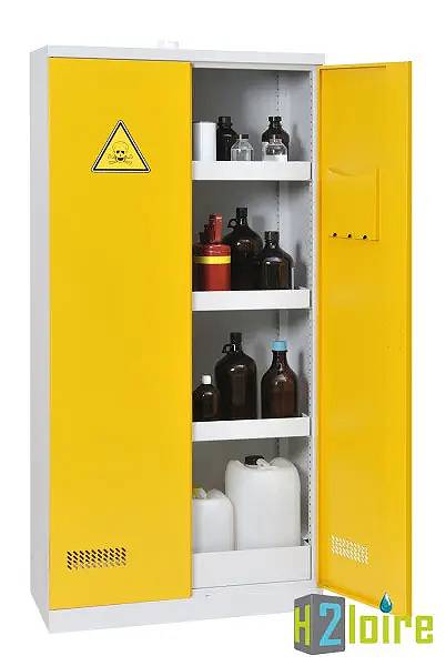 armoire de stockage pour produits inflammables haute 2 portes